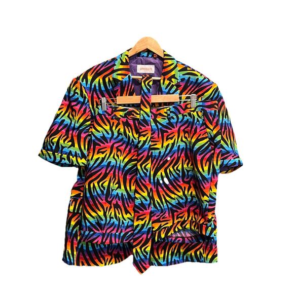 OppoSuits Other - Opposuits Wild Rainbow 3 Pc Men's Summer Suit - Size Jacket: 48 Shorts: 48